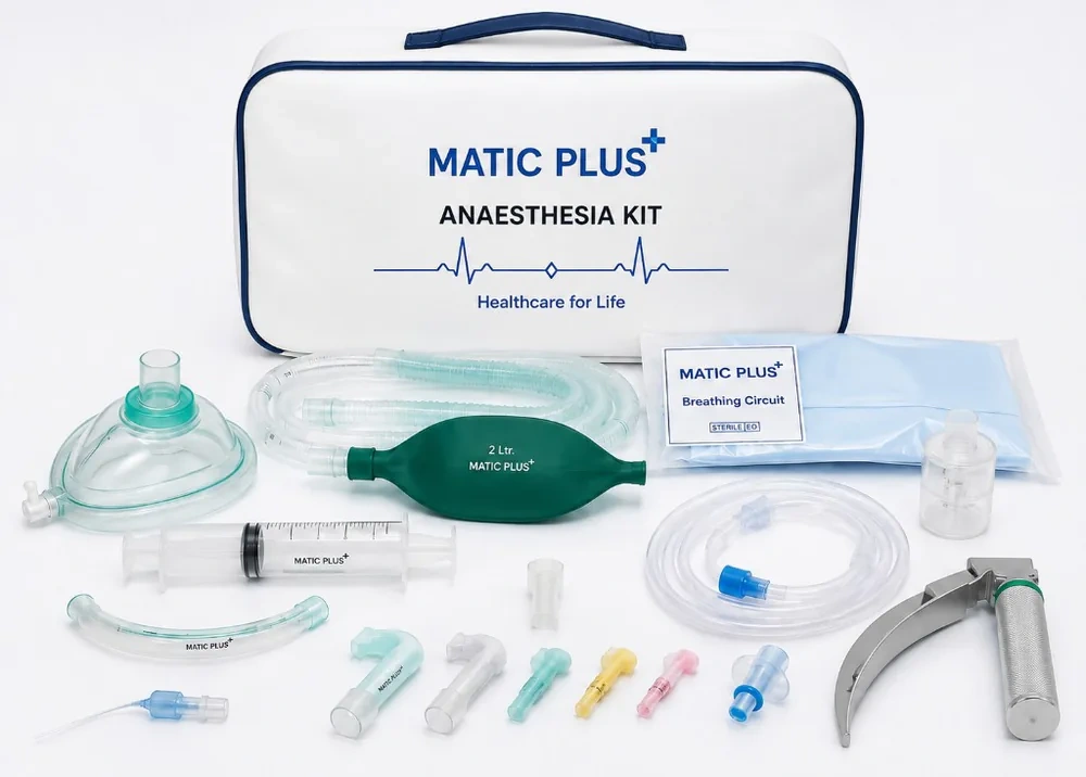 Anesthesia workstation prepared with disposable kit components in a modern operating theatre