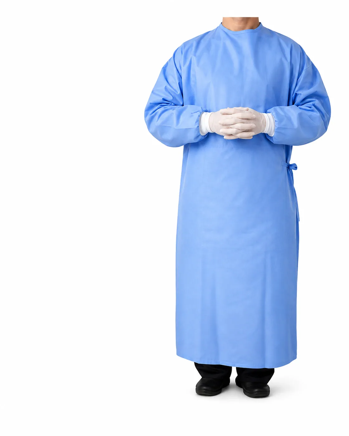 Disposable PE surgical apron by Celery Pharma for hospital and surgical fluid protection